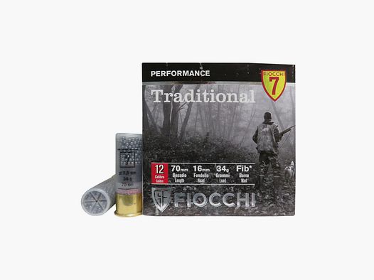 Cartucce Fiocchi Traditional Borra Feltro cal. 12/70 34 g piombo 7