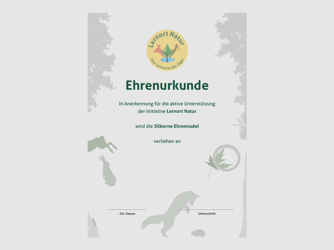 Lernort Natur-Urkunde Silber Anerkennung