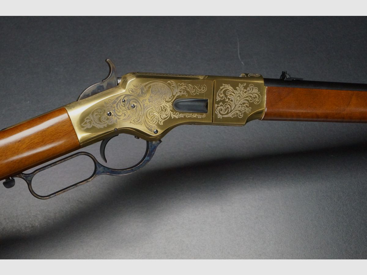Uberti 1866 Yellowboy 150e jaar gegraveerd, afbeelding 3 van 6