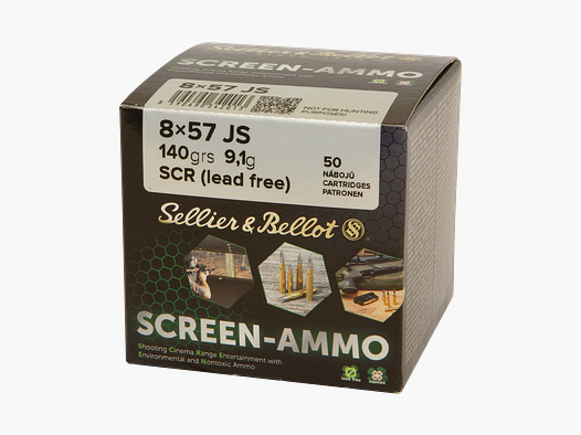 Sellier & Bellot Amunicja myśliwska SCREEN-Ammo 8 x 57 IS 9,1g Screen (Bez ołowiu) Opakowanie zbiorcze
