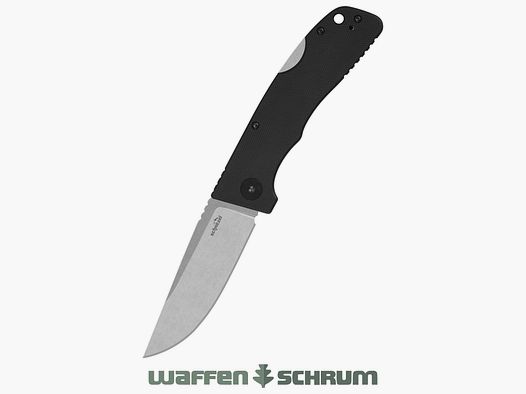 Schnitzel Outdoo Taschenmesser KVAR schwarz rostfreier 14C28N-Stahl mit Stonewash-Finish