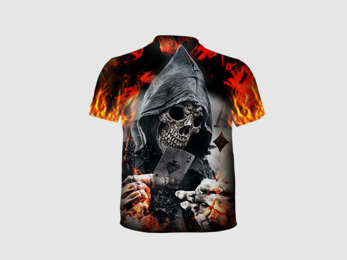 DED Skull T-Shirt, Größe: 4XL, Benutzerdefinierter Name: Kein Name, Kleidungstyp: Damen, Bild 2 von 3