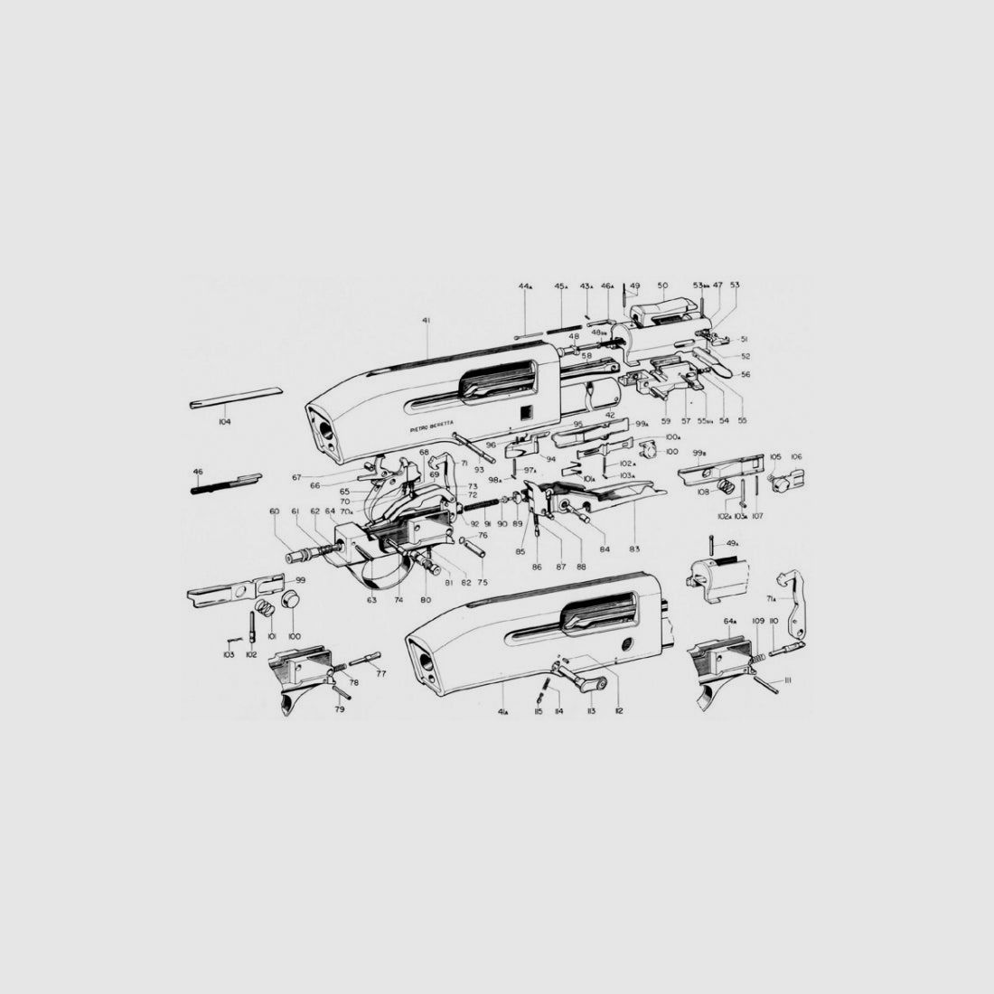 ESPLOSO BERETTA A300\1\2\3\4, immagine 1 di 2