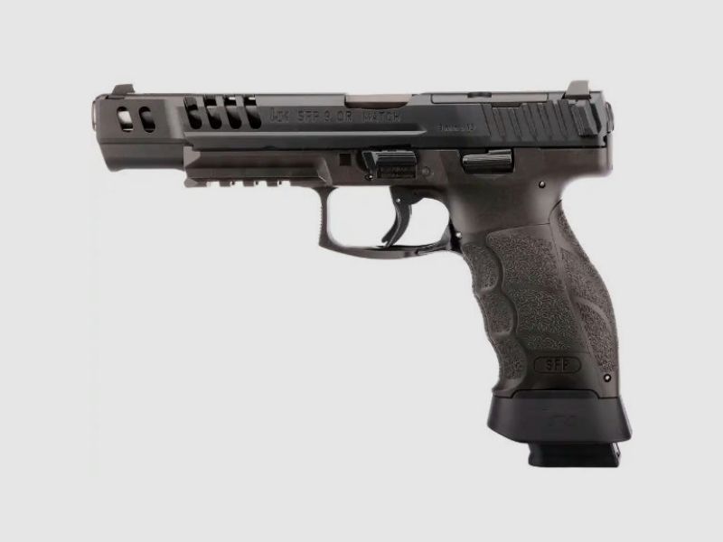 Pistole Heckler & Koch SFP9-OR Match, Kaliber 9 mm Luger, Paddle Magazinauslösung