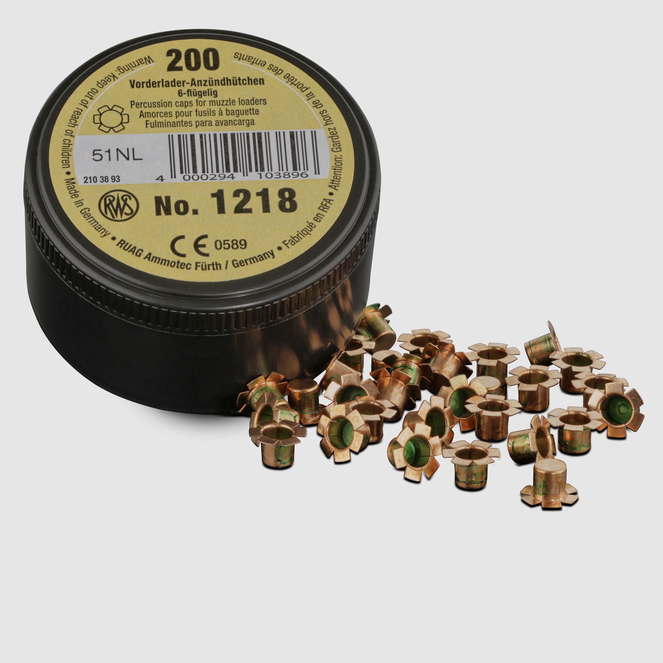 RWS Vorderladerzündhütchen 1218 - Schlaghammer, Kaliber