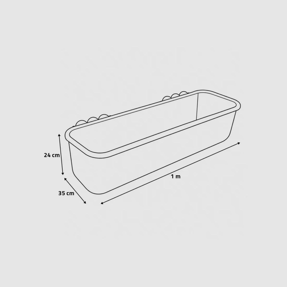 Mangiatore lungo in plastica e fibra di vetro da appendere, immagine 12 di 13