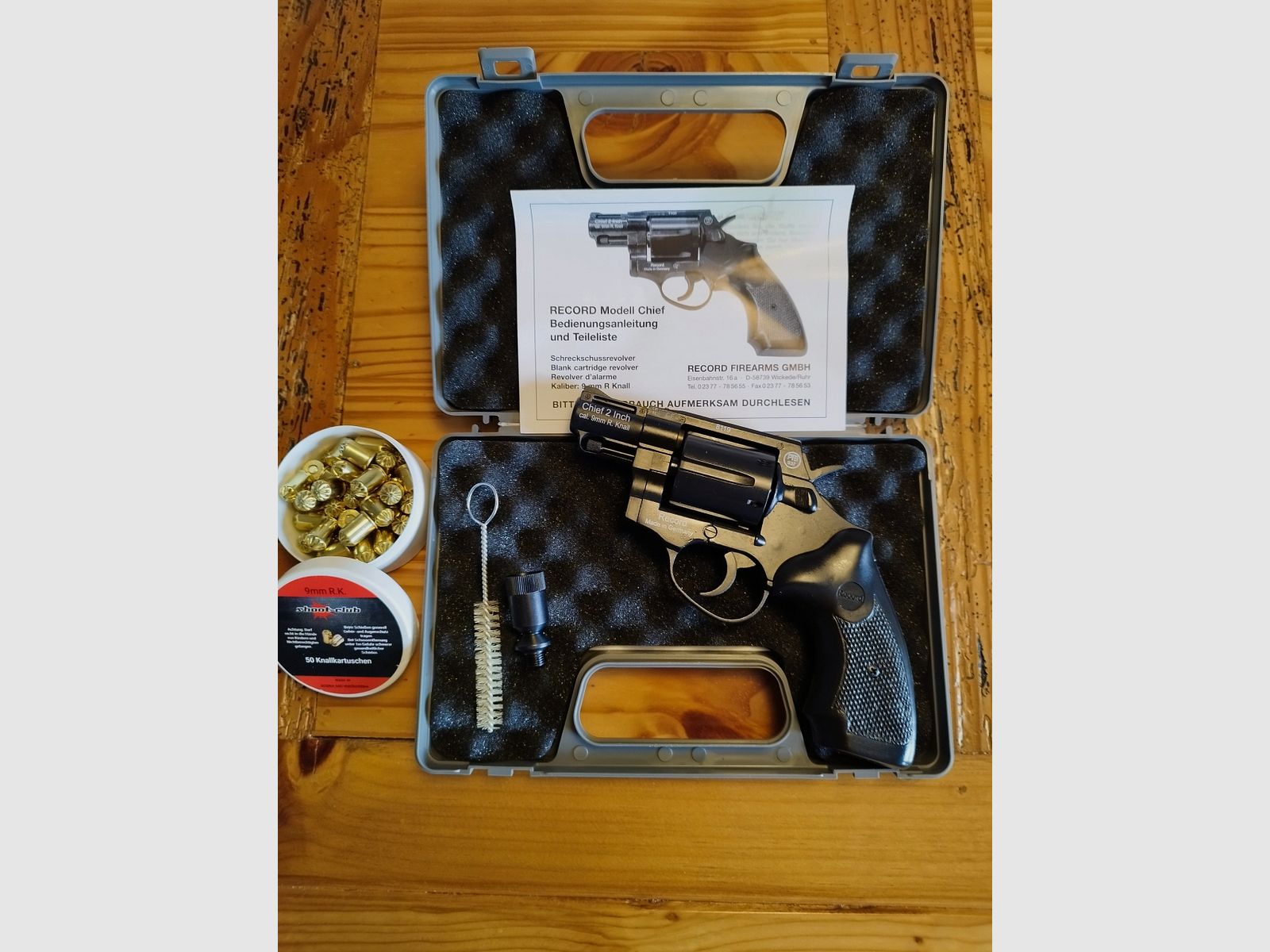 Record Chief 2" Schreckschuss Revolver Kaliber 9mm R.K Set Angebot !!Neuware!!