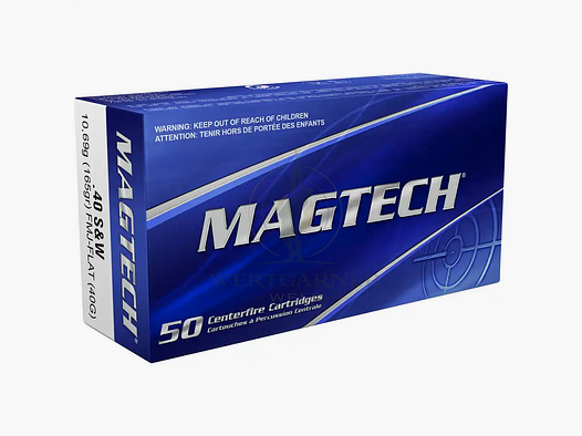 Magtech .40 S&W Full Metal Jacket Flat Nose 10.7g/165grs.
