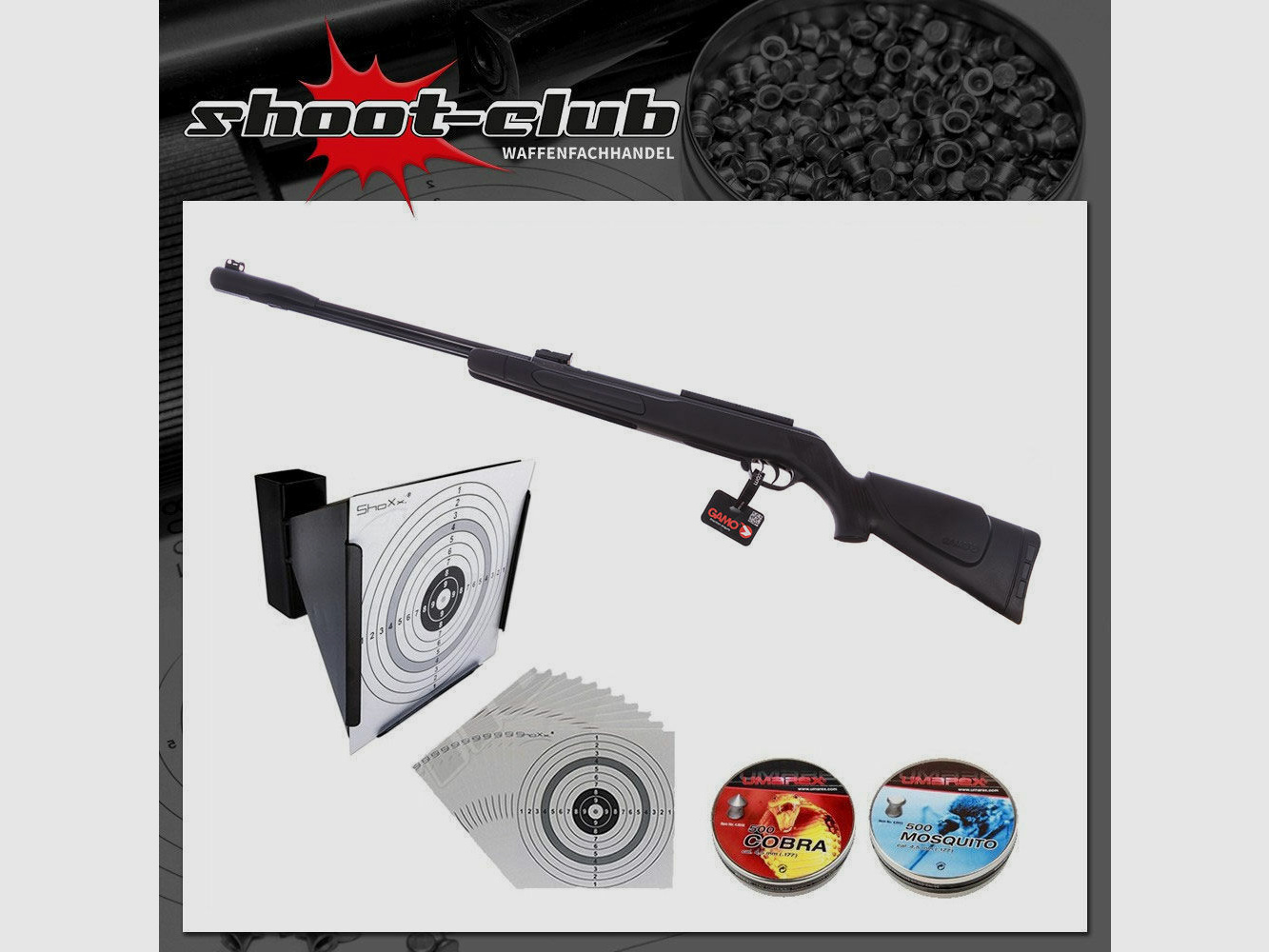 Gamo CF-X Unterhebelspanner Luftgewehr 4,5mm - Set