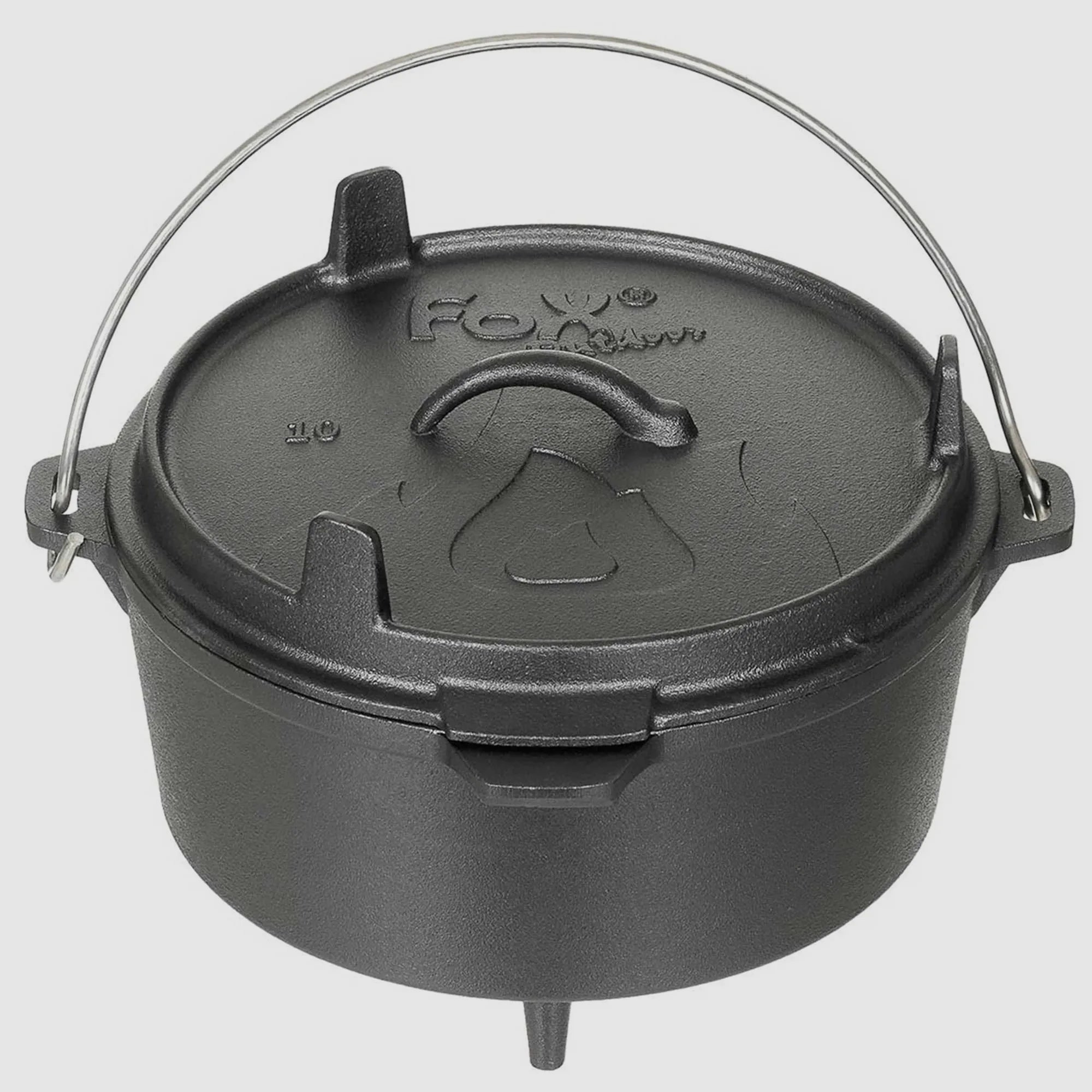 Fox Outdoor Feuertopf Dutch Oven Gusseisen 3.8 L