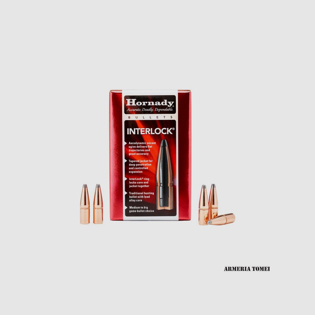 WIEDERLADUNGSGESCHOSSE – HORNADY – 30 KAL .308″ 170GR INTERLOCK® FP – 3060 (100 STÜCK)