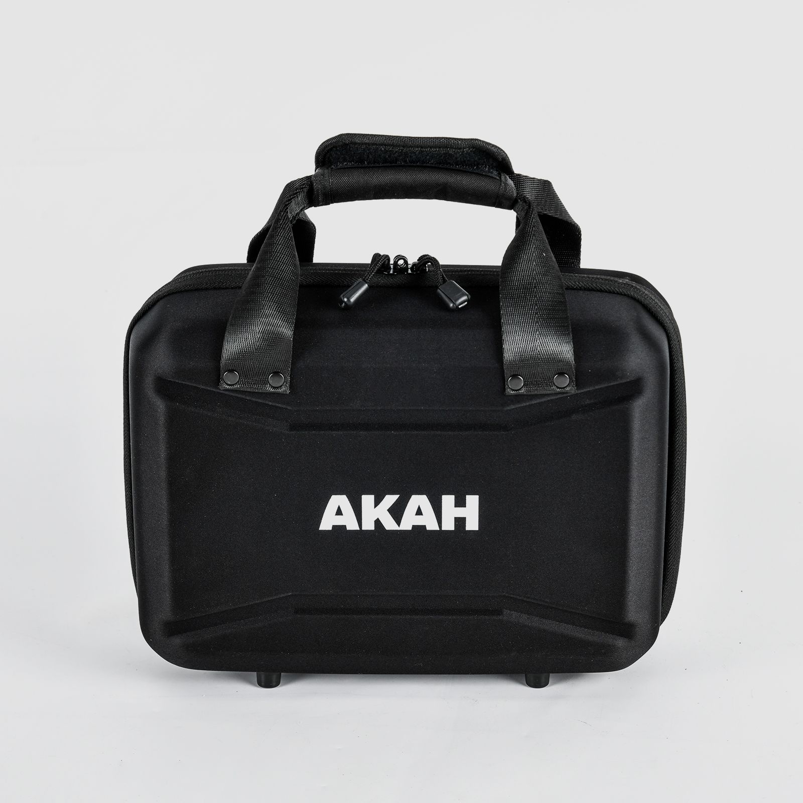 AKAH Hardcase Kurzwaffenkoffer – Nylon/Noppenschaum, abschließbar – 30,5×22,5×10,5 cm – Schwarz