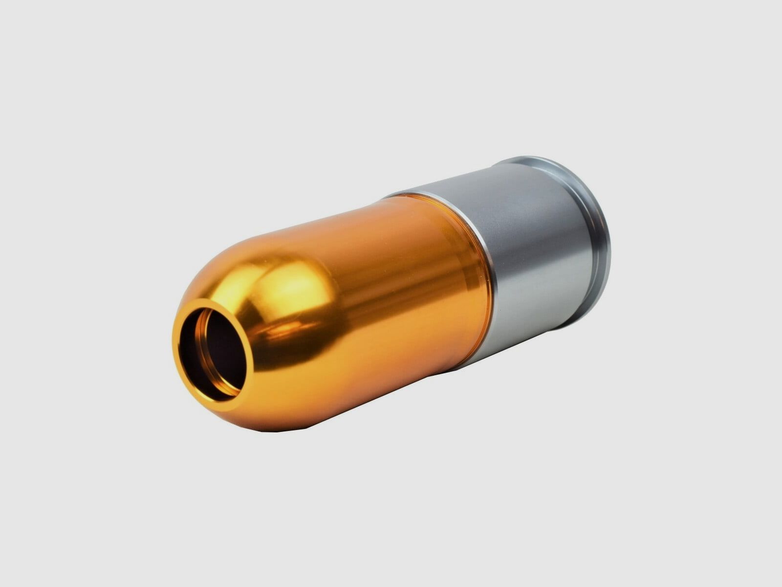 40mm BB-Shower Long Airsoft Granate Silver/copper - 80 rds 6mm, Bild 1 von 3