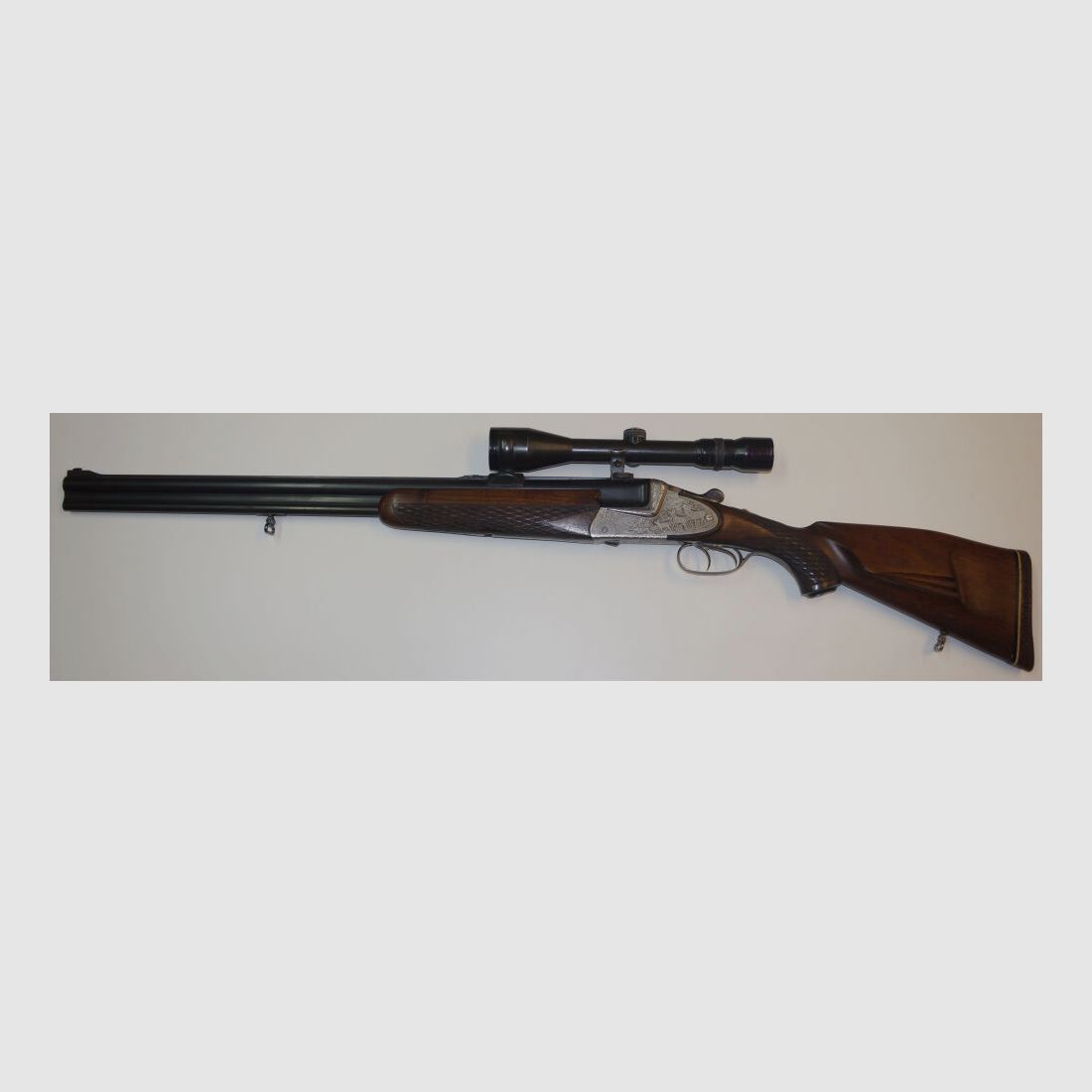 Sodia Ferlach double-barreled rifle, Sodia Ferlach DBR, caliber 12-70 / 9.3x74R, with Kahles HELIA-Super 3-9 x 32