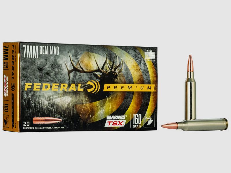 Federal Premium Barnes TSX 7mm Rem. Mag. 160GR HP 20 cartucce