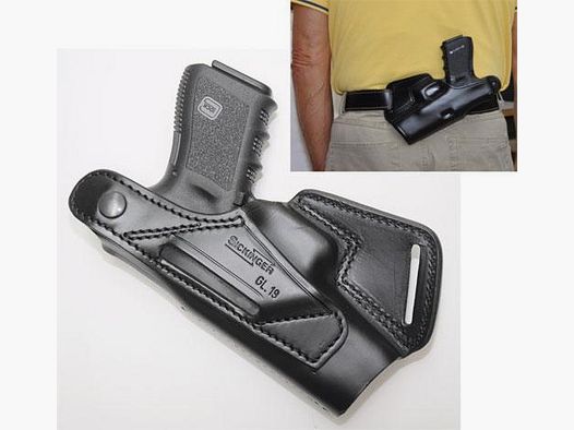 SICKINGER Holster (Leder) f. Glock 17/22 62650 -UnderCover  schwarz