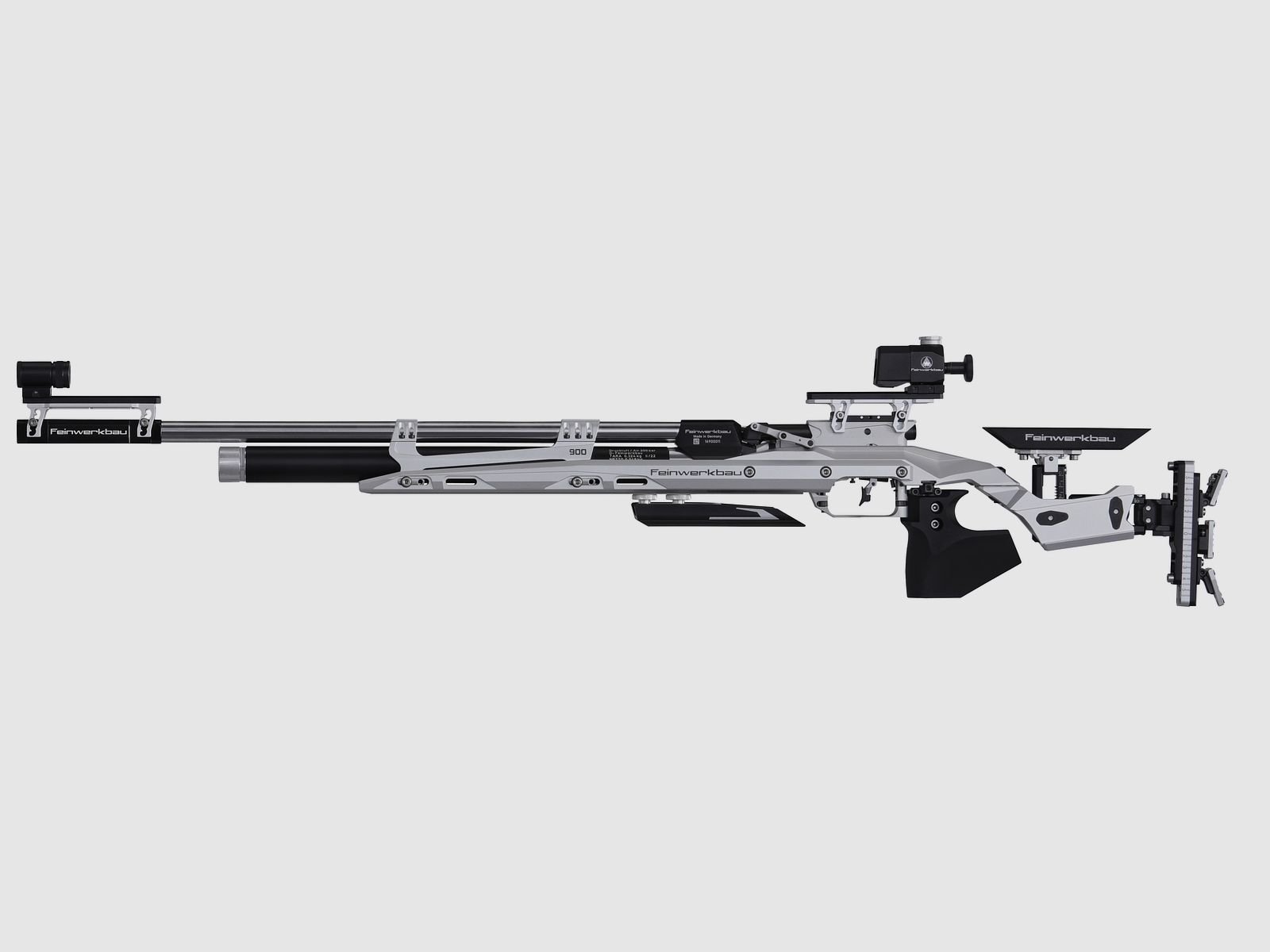 Feinwerkbau 900 Alu argent capuchon de crosse X-line, image 3 sur 4