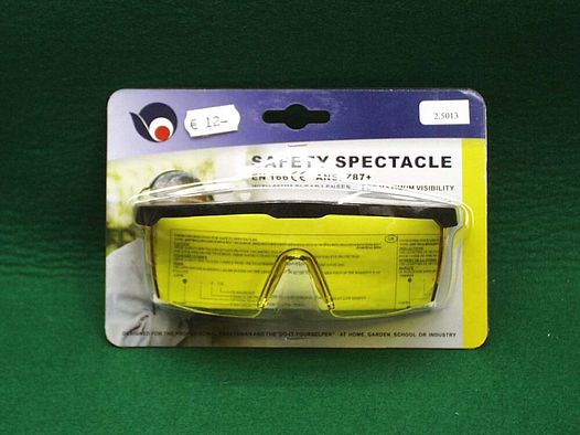 Safety Spectacle	 Schutzbrille, gelb