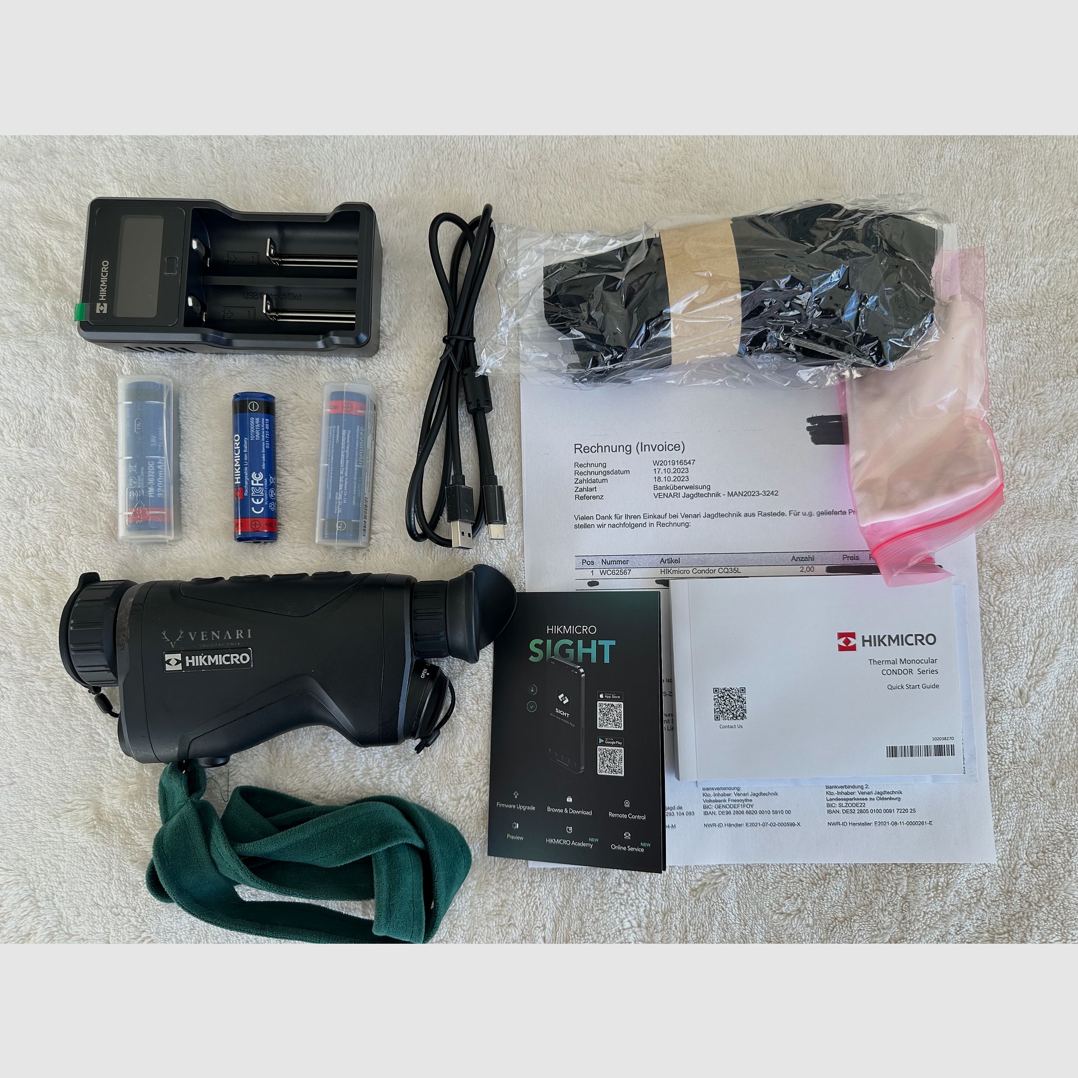 Hikmicro Condor CQ35L Wärmebild Handgerät mit Entfernungsmesser - mit GARANTIE !!!
