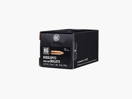 RWS – PALLE – KEGELSPITZ HIGH-END BULLETS HUNTING CAL. 9,3mm/.366 16,0g/247gr (50 PZ)