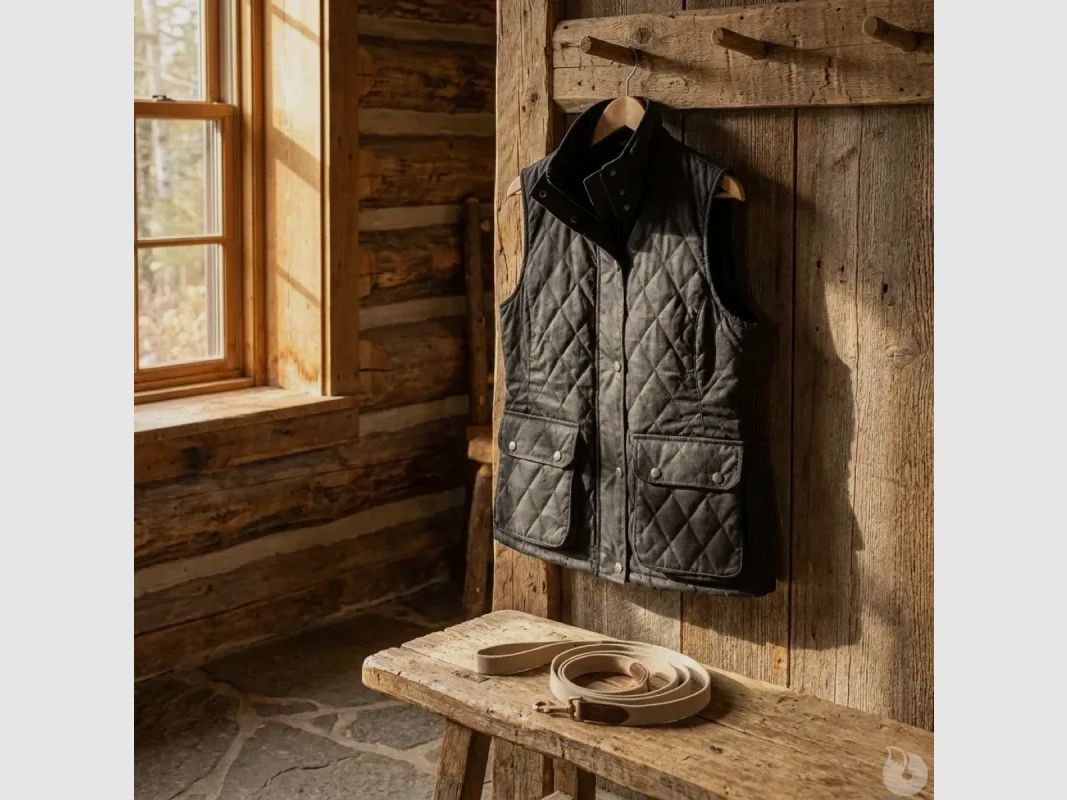 Gilet Walker & Hawkes Haxby femme vert en coton ciré, image 18 sur 24