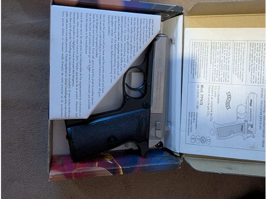 Pistolet CO2 Walther ppk/S 4,5mm avec plowback avec carton d'origine