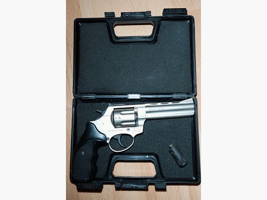 Ekol Viper 4.5 inch blank firing revolver nickel-plated 9 mm R.K. (PTB 1003)