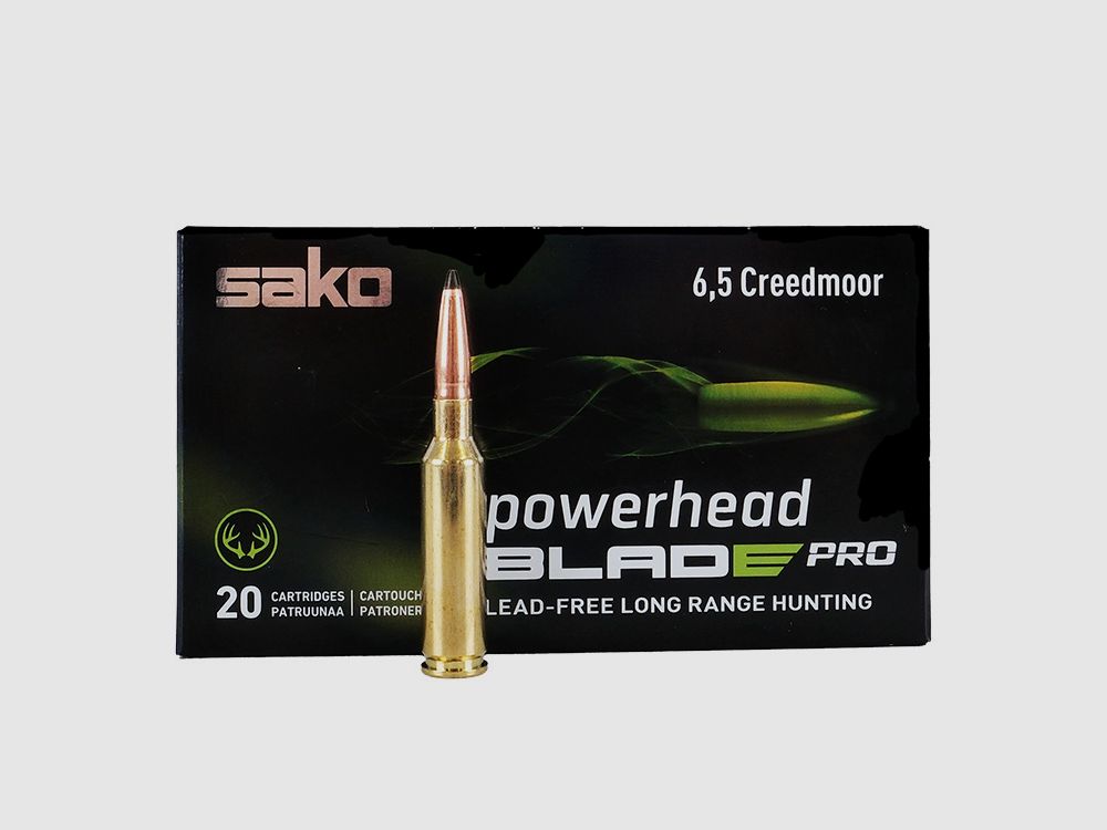 Sako 6,5Creedmoor Powerh. Blade Pro 8,0g/123gr Büchsenpatronen Bleifrei