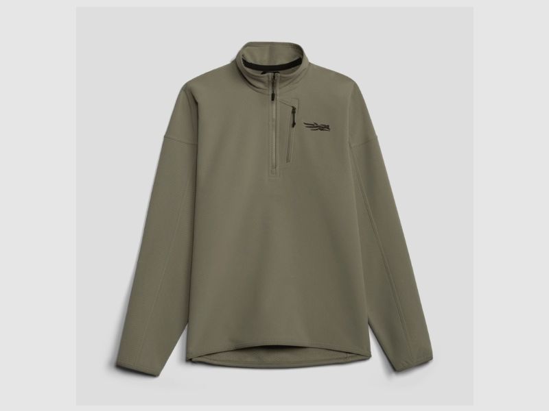Sitka Alpha Fleece Pullover Heren Dark Green Sage 1 4 Ritssluiting, afbeelding 3 van 11