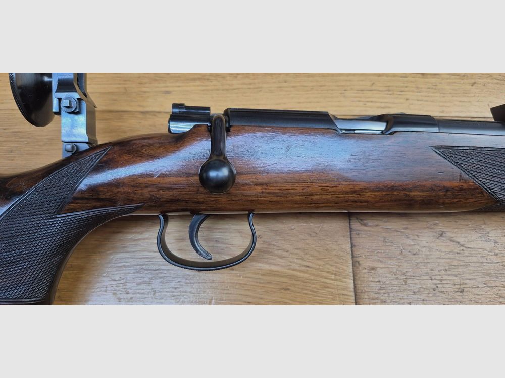 Sehr schöne Wettbewerbsbüchse Mauser ES350 B – III. Reich – Modell Meisterschaftsbüchse – 22LR – Herbstwaffe 1936 – Mono-Nummer – Premium Lauf – Original Mauser Diopter (abnehmbar) – Ausgezeichneter Zustand – TBE++, Bild 7 von 39
