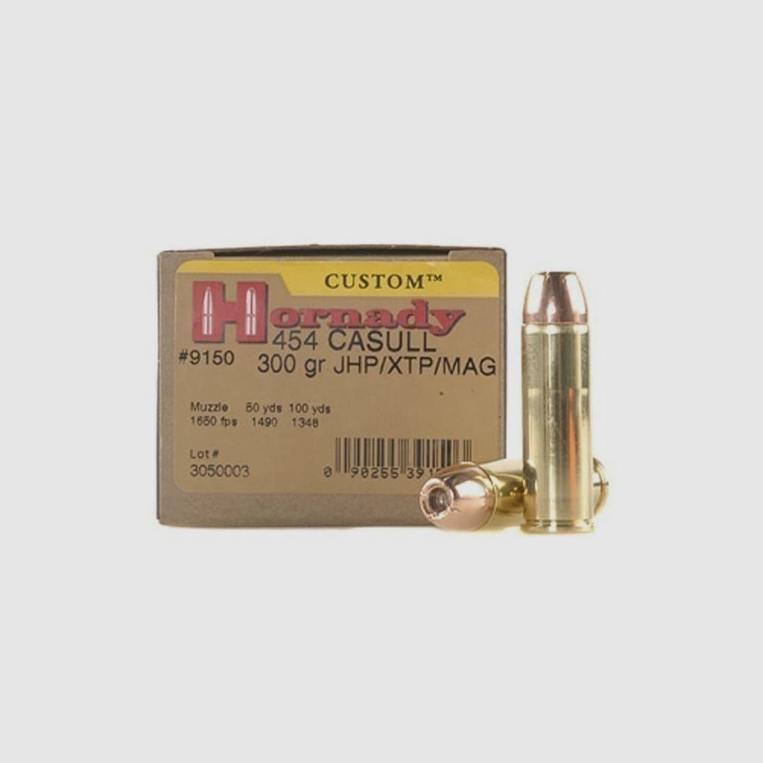 Hornady Custom .454 Casull 300GR XTP MAG 20 cartridges
