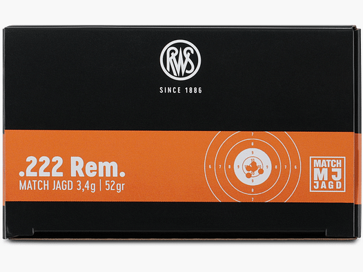 .222 Rem. RWS Match 3.4g. / 52grs.