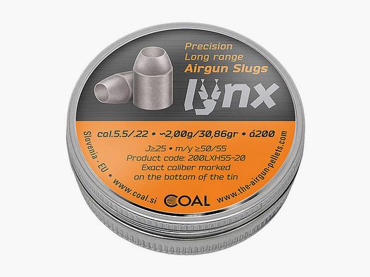 Hohlspitz Diabolos Coal Lynx Hollow Point Kaliber 5,51 mm 2 g glatt 200 StĂĽck