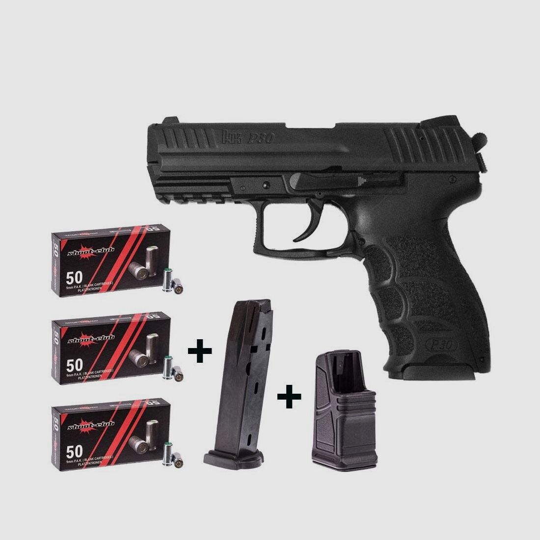 Heckler & Koch	 H&K P30 Schreckschusspistole 9 mm P.A.K. Platzpatronen-Set