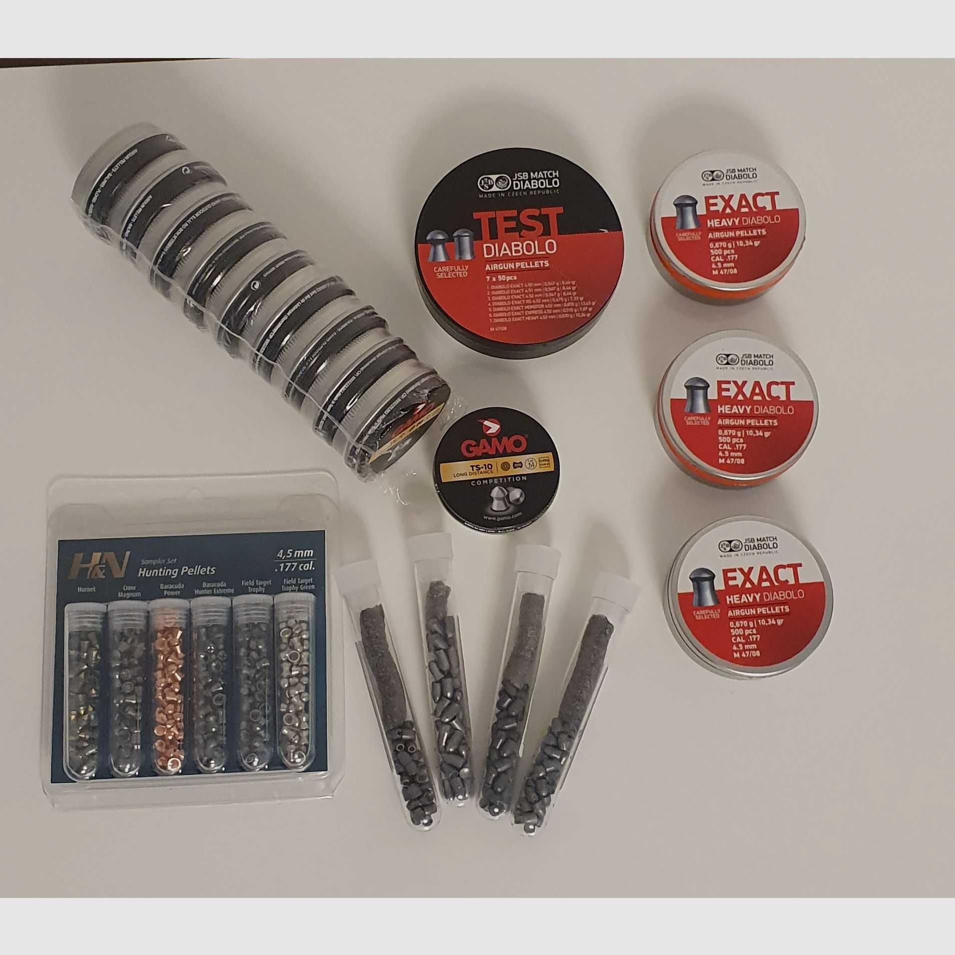 19x verschiedene Sorten Diabolos Kaliber 4,5 mm Jagd Präzision Kugel 177