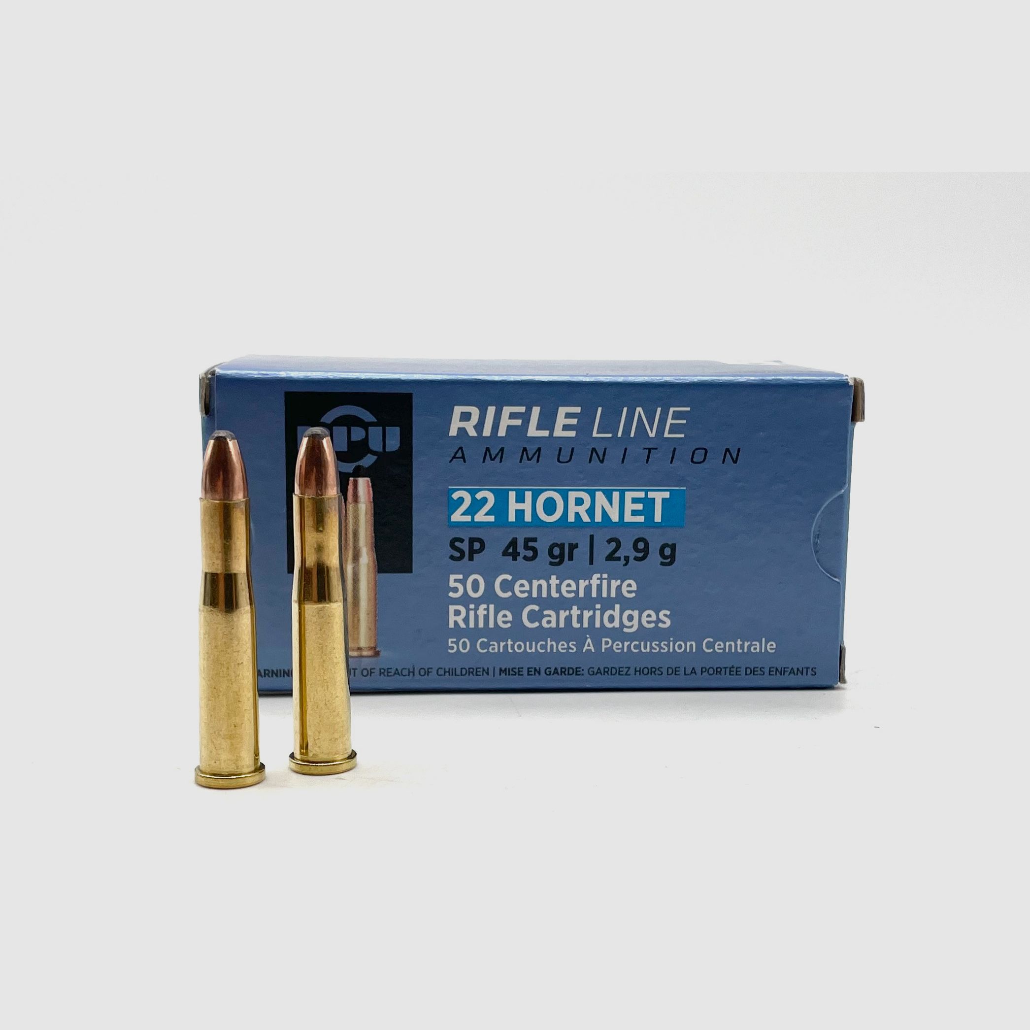 PPU cartridges .22 Hornet 45gr 2.9 g 50 pieces