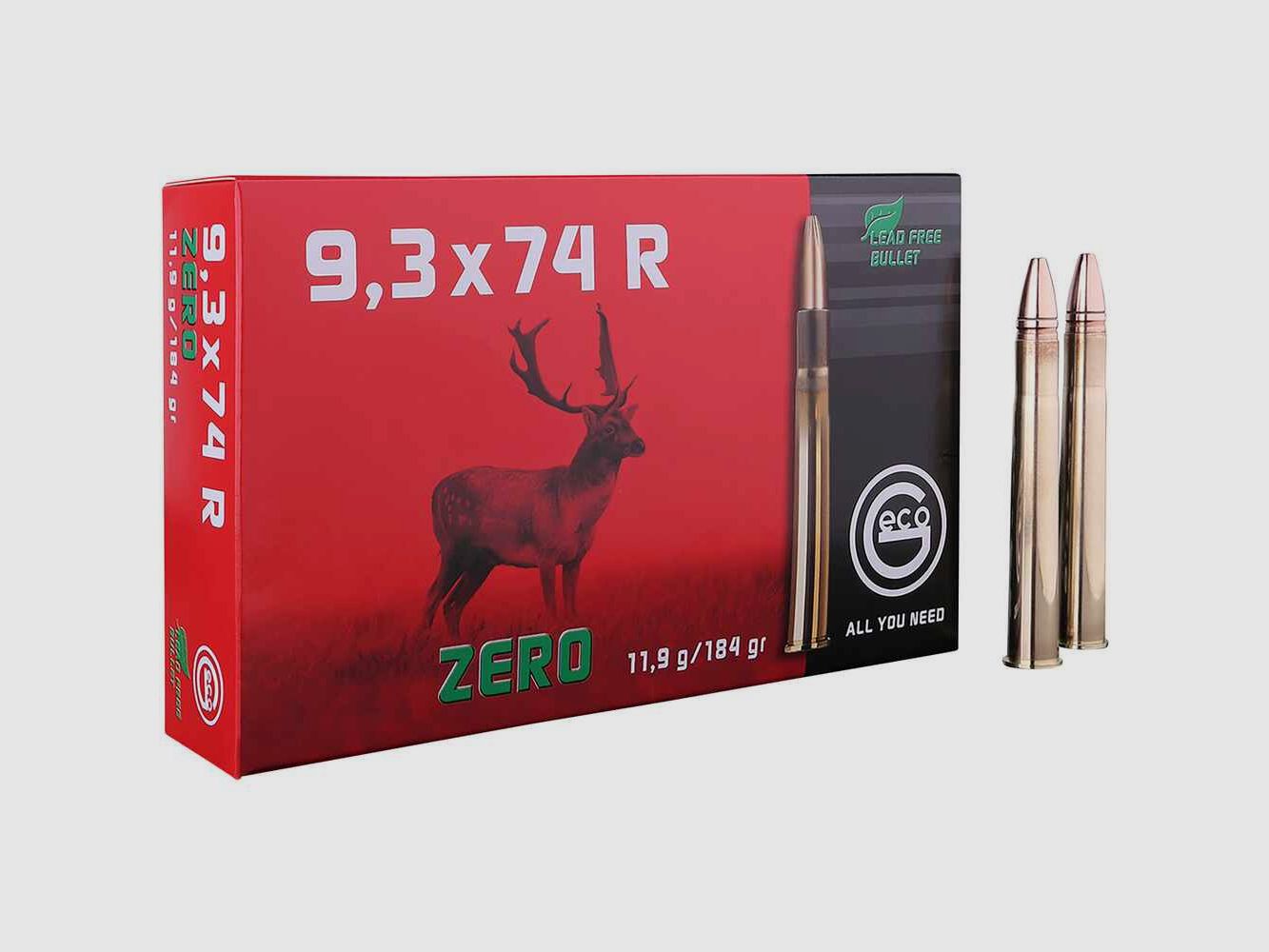 Geco Zero 11,9g - 184gr 9,3x74R