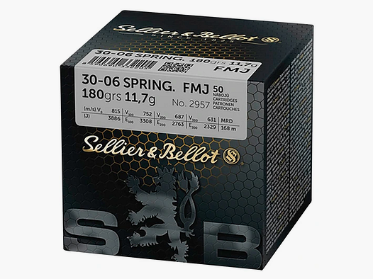 S & B .30-06 Spr. Vollmantel 11,7g/180grs. - 50 Patronen