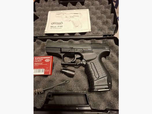 Walther P99 PTB 637 9mm P.A.K. z 10 nabojami pieprzowymi