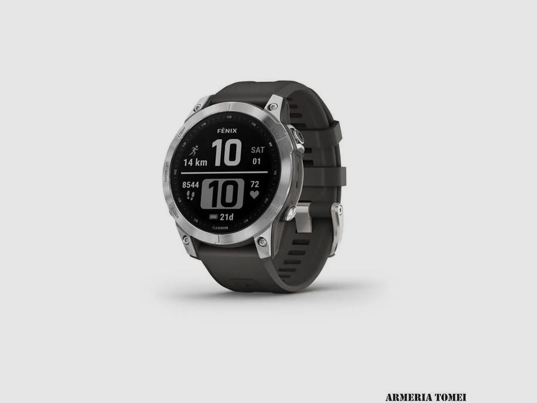 WATCH – GARMIN – FENIX 7 – STANDARD EDITION Silver with Graphite strap, image 2 of 11
