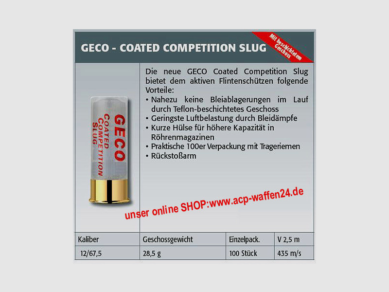 Geco Coated Competition Slug