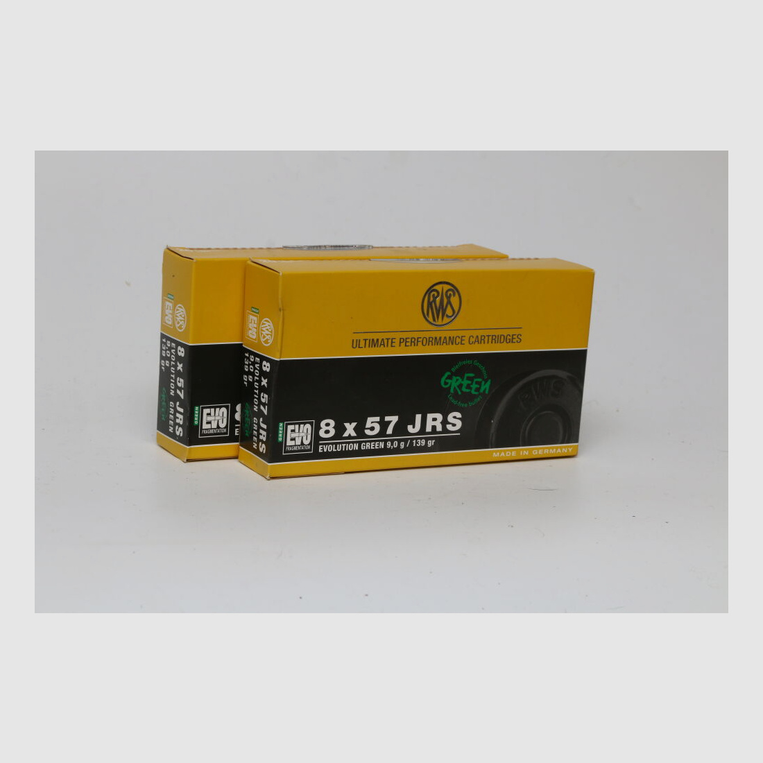 RWS 8x57JRS Evo green Munition 8x57 IRS Jagdmunition Bleifrei