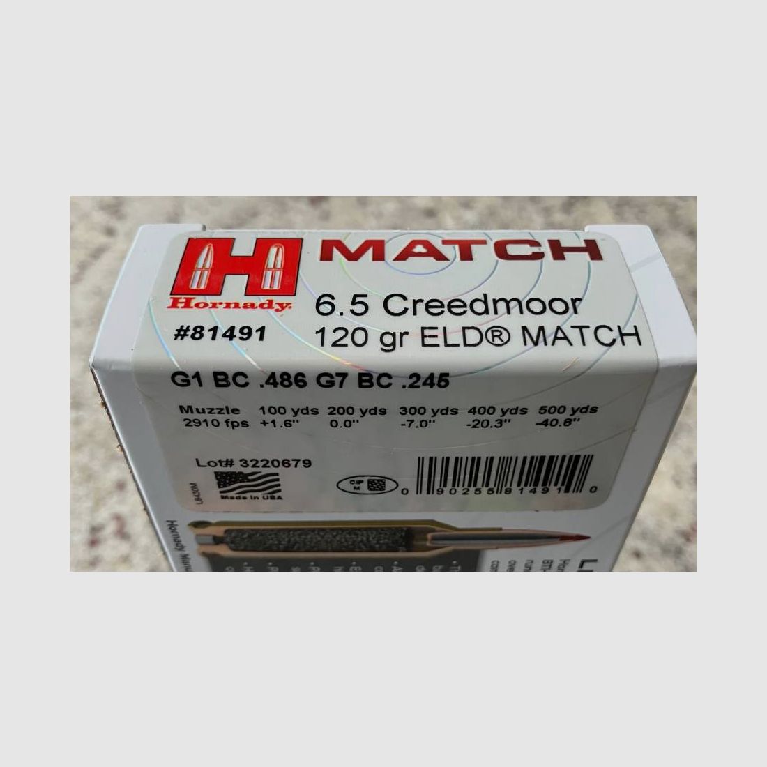 Hornady 6,5 Creedmoor 120gr, 300 Schuss