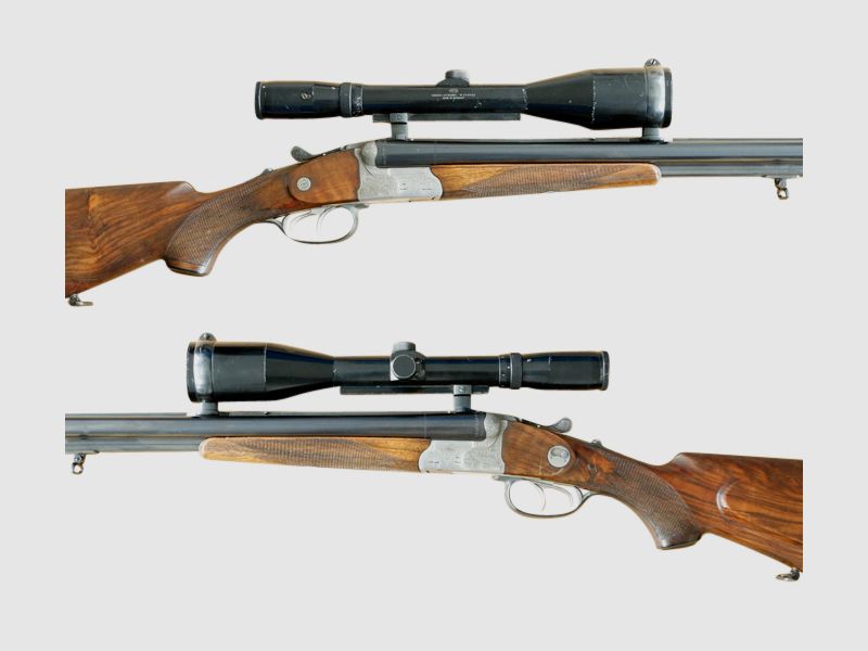 Drilling, Krieghoff Trumpf, Kal. 7x65R, 16/70 mit Einstecklauf .22 Hornet