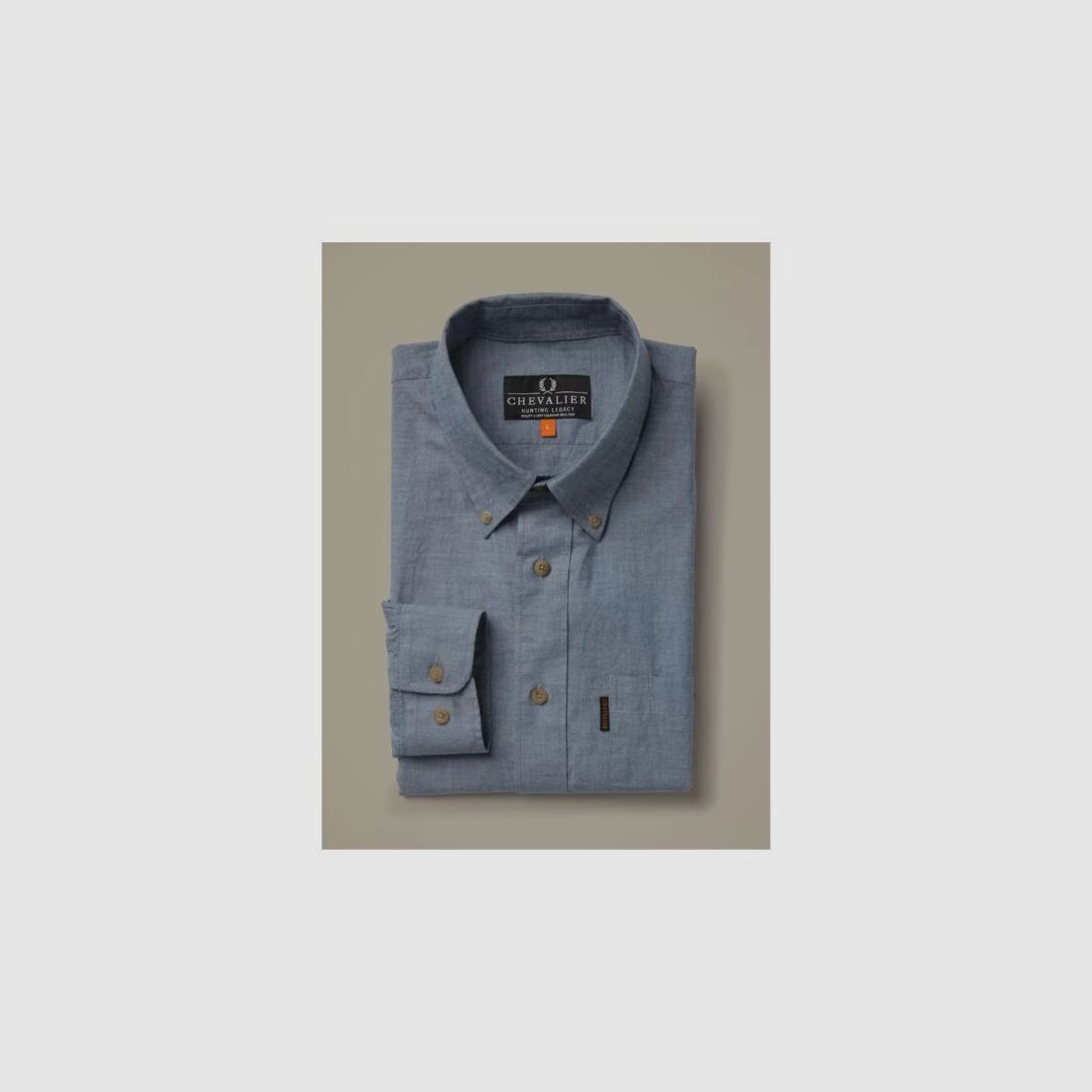 Chevalier Herren Hemd Camp Chambray BD LS