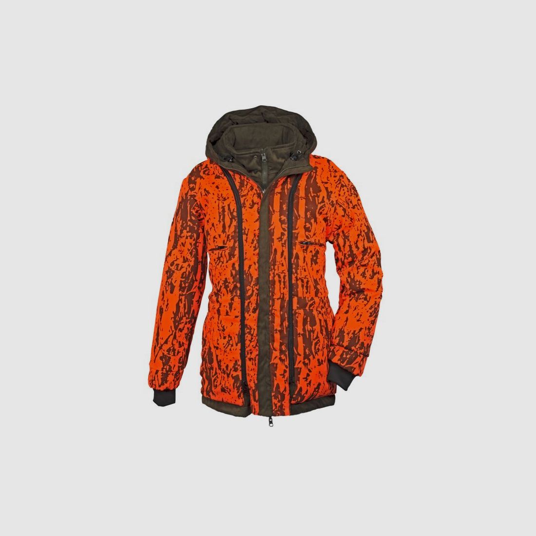 Hubertus Damen Wendejacke Janus Oliv/Orange