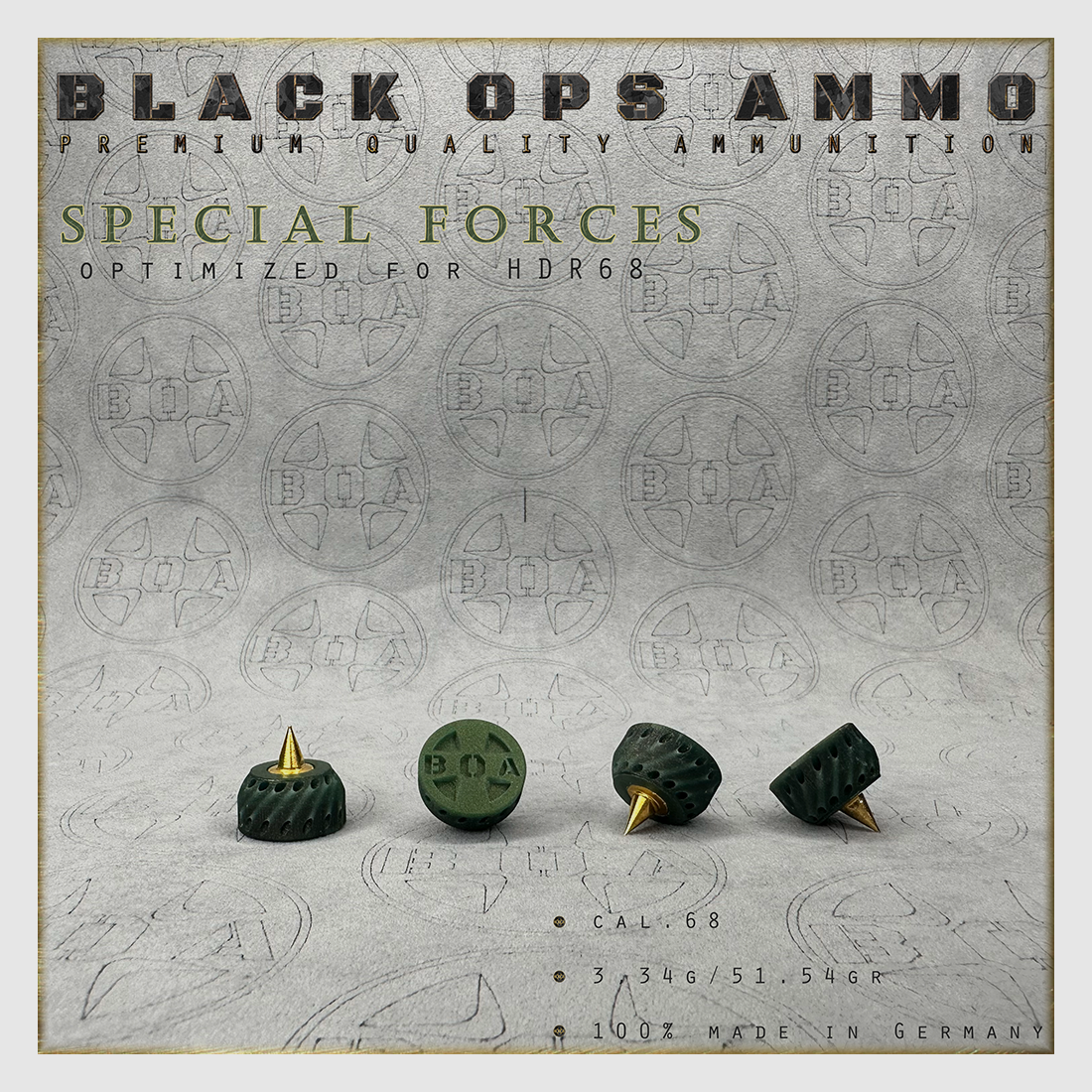 10x + 2 Special Forces BLACK OPS AMMO HDR 68 TR cal.68 ammunition T4E Umarex HDR68 TR68, image 3 of 4