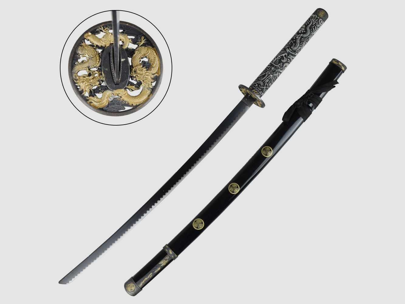 Katana Suiro czarny w komplecie z Saya