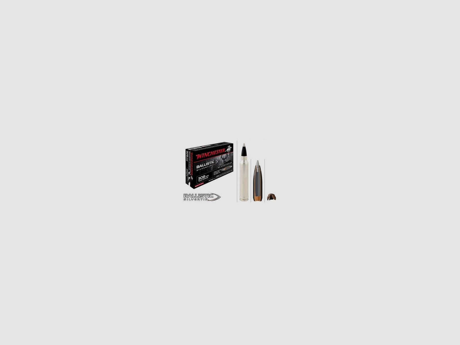 WINCH. Kal. 308W BALLISTIC SILVERTIP 168 gr.