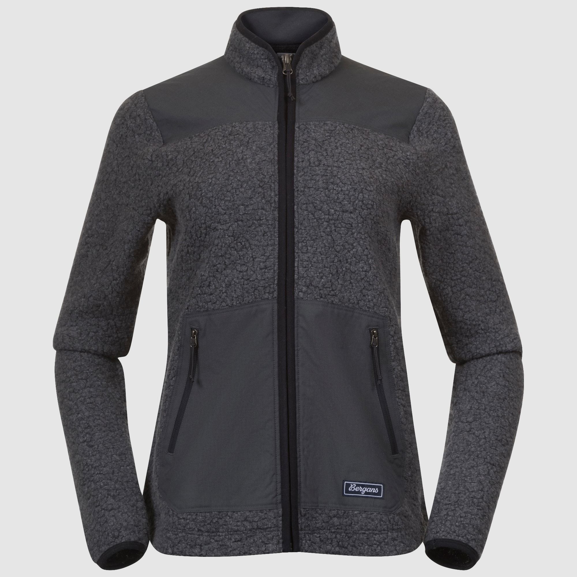 Bergans Nordmarka ReWool Pile Midlayer Jacket Women Solid Dark Grey/Dark Shadow Grey M